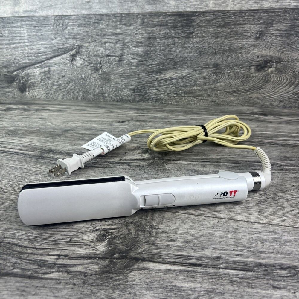 Babyliss Pro TT Tourmaline Titanium 1.5” White Adjustable Flat Iron BABTT2658